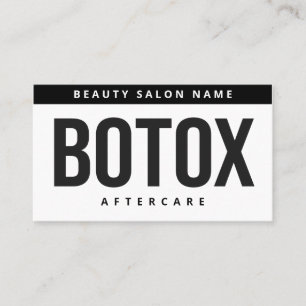 Cartão De Visita Botox Lip Filler instruções editáveis após o atend