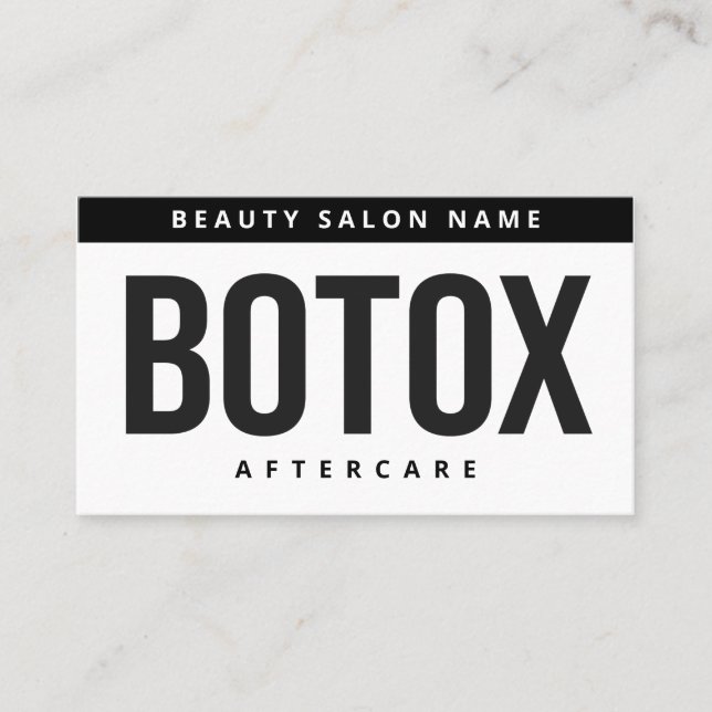 Cartão De Visita Botox Lip Filler instruções editáveis após o atend (Frente)