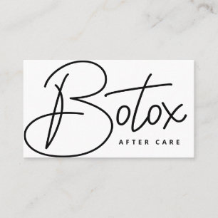Cartão De Visita Botox Lip Filler instruções editáveis após o atend