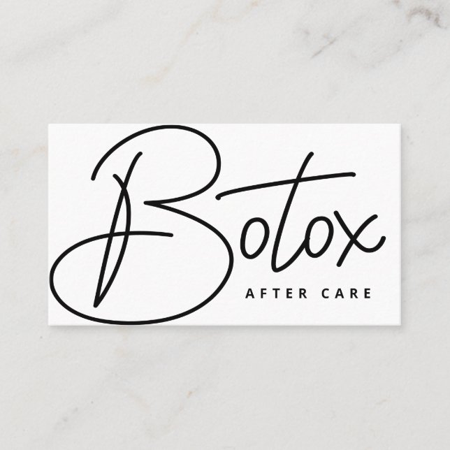 Cartão De Visita Botox Lip Filler instruções editáveis após o atend (Frente)