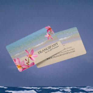 Cartão De Visita Boutique cor-de-rosa B&B do spa resort da praia do