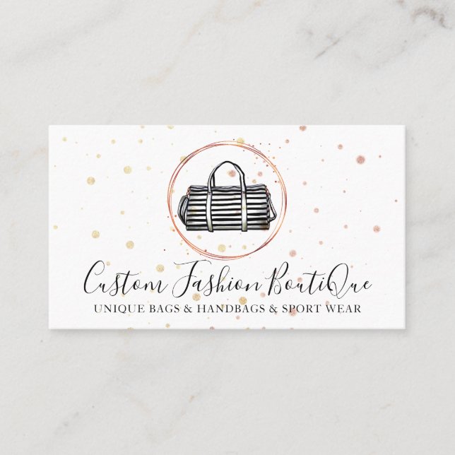 Cartão De Visita Boutique de Moda Bolsa Feminina Carteira (Frente)