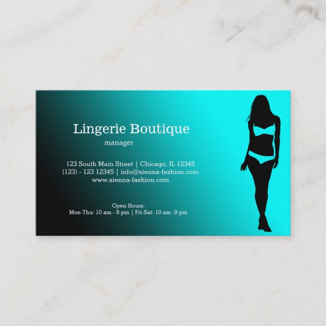 Cartão De Visita Boutique lingerie (Frente)