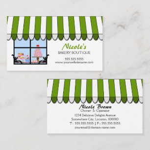 Cartão De Visita Boutique/loja lunáticos da padaria
