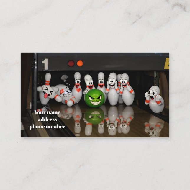 Cartão De Visita Bowling  (Frente)