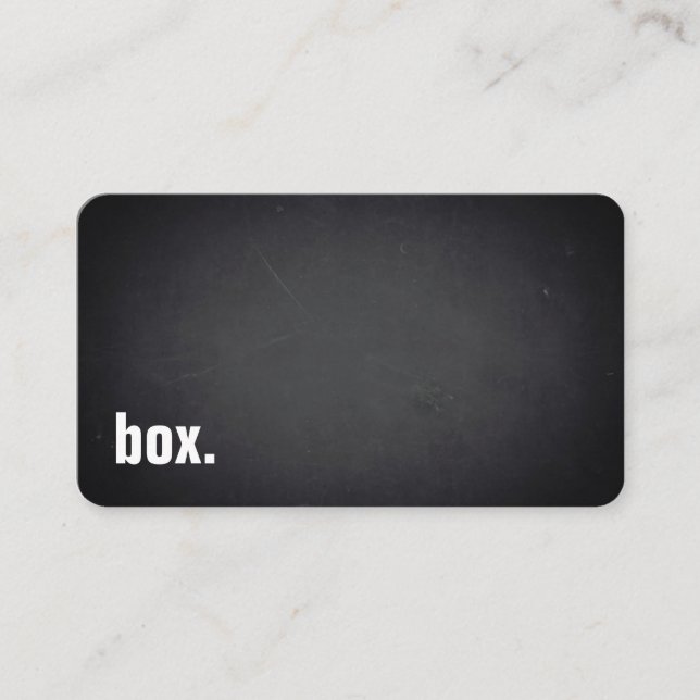 Cartão De Visita box. Modern Minimalist Blackboard Professional (Frente)
