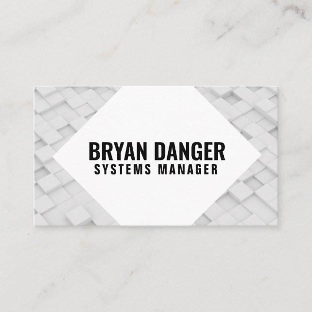 Cartão De Visita "Box World" personalizado (Reino Unido/Euro) (Frente)