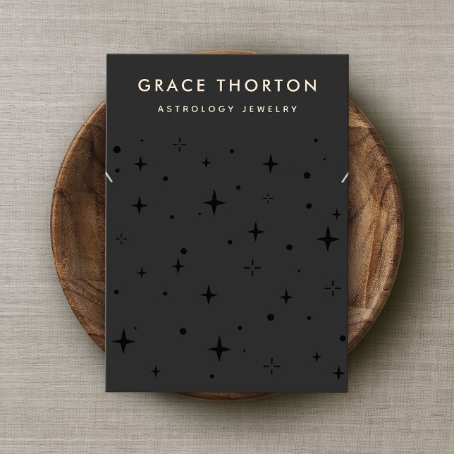 Cartão De Visita Braceleia do Colar Celestial Negro (Criador carregado)