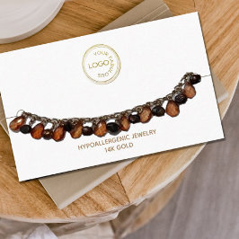 Cartão De Visita Bracelete mostra seu logotipo em branco