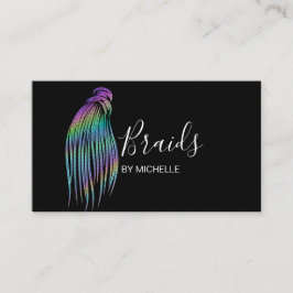 Cartão De Visita Braço Holográfico Moderno Do Cabelo, Travões, Trav