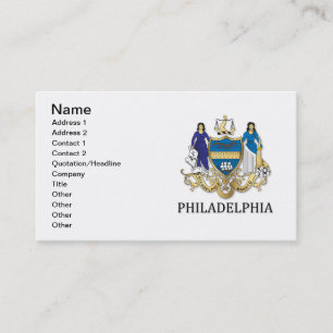 Cartão De Visita Braços da cidade de Philadelphfia