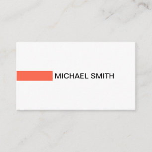 Cartão De Visita Branca de Placa Profissional Elegante de Tomate Mo
