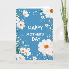 Cartão de Visita Branca e de Feliz dia de as mães