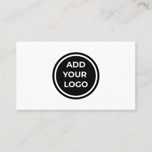 Cartão de Visita Branco Adicione Seu Logotipo com