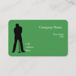 Cartão de visita branco básico com azul