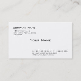 Cartão De Visita branco comum