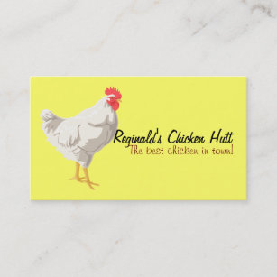 Cartão de visita branco da galinha