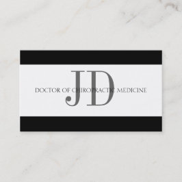 Cartão De Visita Branco da listra do Chiropractor/branco