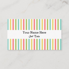 Cartão de visita branco Dazzle Stripe Classic