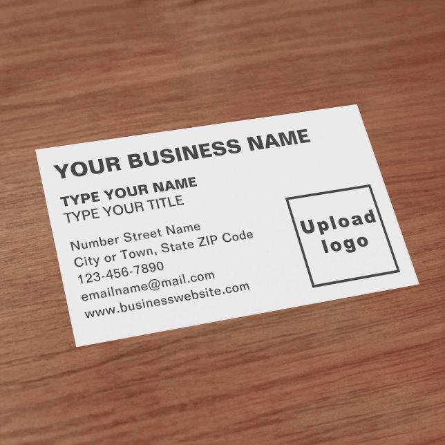 Cartão de visita Branco de Texto Alinhado à Esquer (Front of the business card)