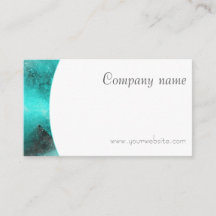 Cartão de visita branco de turquesa QR minimalista