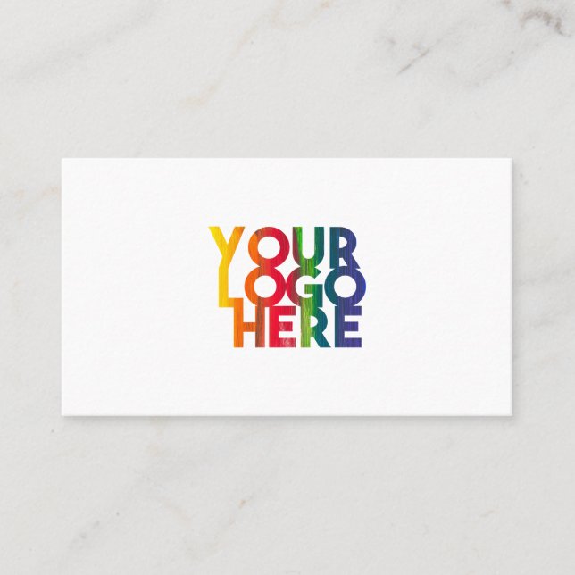 Cartão De Visita Branco do logotipo profissional simples (Frente)