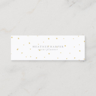 Cartão de visita - branco Dourado dos pontos