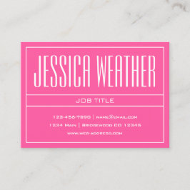 Cartão De Visita Branco e rosa clássico profissional moderno