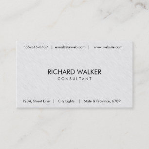 Cartão De Visita Branco Elegante moderno e Legal