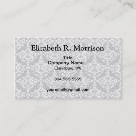 Cartão De Visita Branco feminino em preto