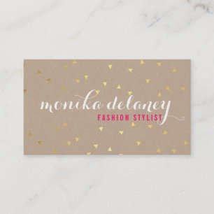 Cartão De Visita Branco legal na moda à moda DOURADO de kraft dos
