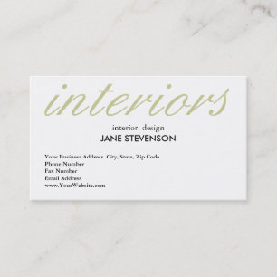 Cartão de visita branco liso bonito do designer de