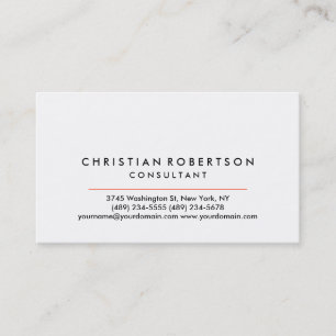 Cartão de visita Branco simples