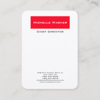 Branco Vermelho Elegante Mínimo Simples Profission