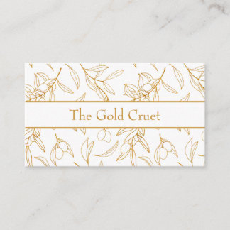 Cartão De Visita Branqueamento de Oliva Dourado profissional