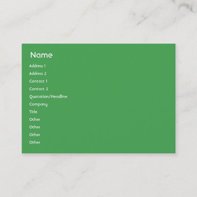 Cartão De Visita Brasil - Chubby (Frente)