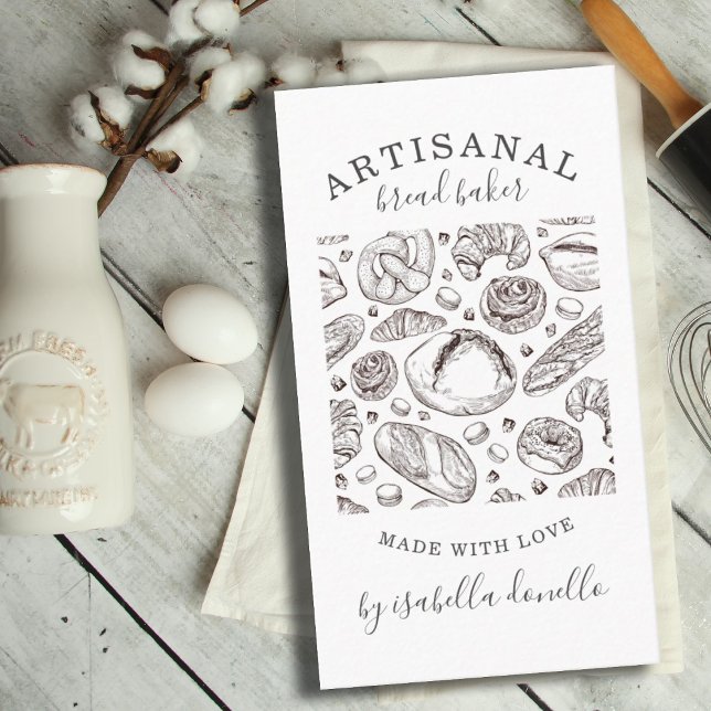 Cartão De Visita Bread Bakery Baker Business Card (Criador carregado)