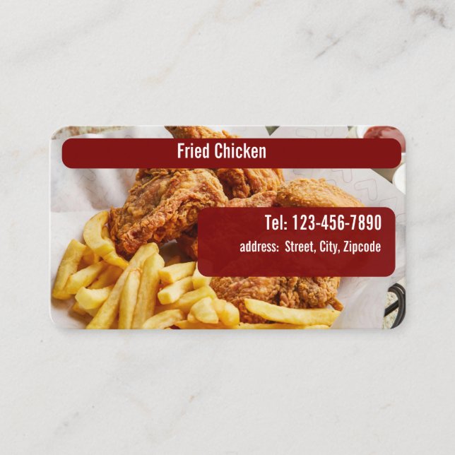 Cartão De Visita breakfast tacos  (Frente)