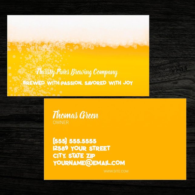 Cartão De Visita 🍺 Brewery (Craft Brewery Business Cards)