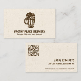 Cartão De Visita Brewery QR digitalizável