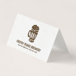 Cartão De Visita Brewery QR digitalizável dobrada