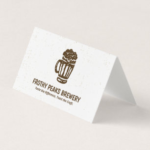 Cartão De Visita Brewery QR digitalizável dobrada