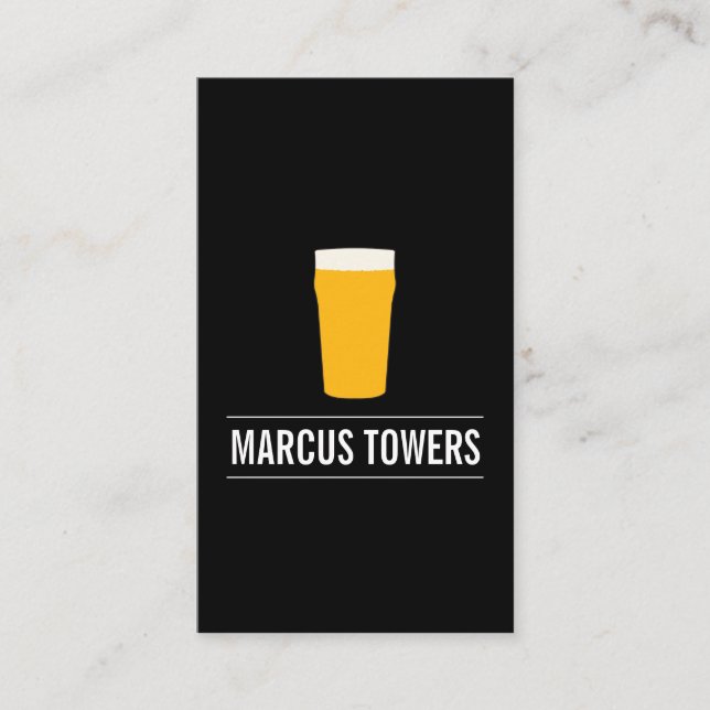 Cartão De Visita Brewmaster do IPA de cerveja loira (Frente)