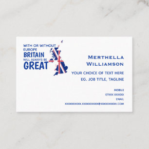 CARTÃO DE VISITA BREXIT EXCELENTE BRETANHA EUROPA