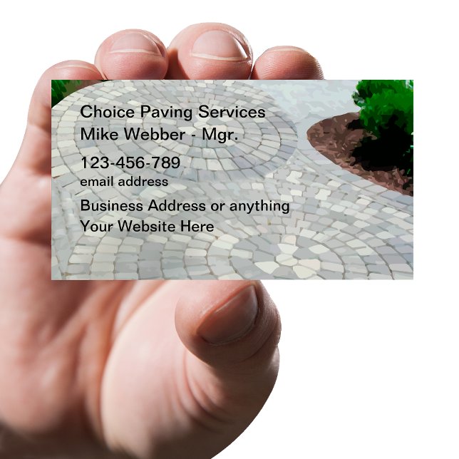 Cartão De Visita Brick Paving Services Modern Business Cards (Criador carregado)