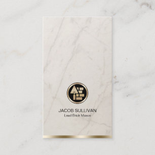 Cartão De Visita Brick Stone Mason Masonry Construction