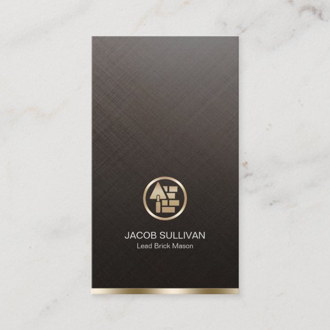 Cartão De Visita Brick Stone Mason Masonry Construction (Frente)