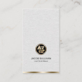 Cartão De Visita Brick Stone Mason Masonry Construction