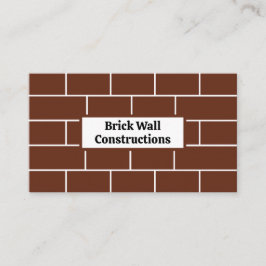 Cartão De Visita Brick Wall Bricks Construction