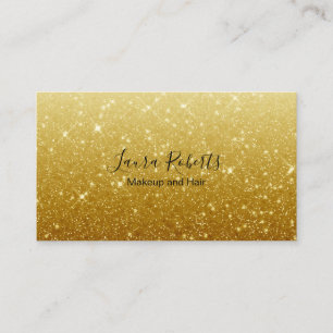 Cartão de visita brilhante Dourado moderno
